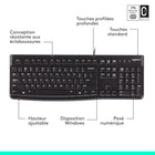 Logitech K120 Clavier filaire USB prêt à l’emploi pour Windows - Noir-7