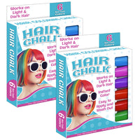 The Pencil Grip - Craie pour colouration des cheveux, 6 couleurs par ensemble, 2 ensembles-Une excellente façon d'ajouter de belles couleurs vibrantes à vos cheveux.