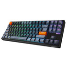 Adesso - EasyTouch 1100 Clavier mécanique – RVB, filaire/sans fil/Bluetooth, 88 touches, hot-swappable, QMK/VIA, touche Copilot-Connectivité Tri-mode : Passez facilement du mode filaire USB-C au Bluetooth 5.0 et au sans fil 2,4 GHz pour une compatibilité maximale avec vos appareils