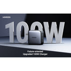 UGREEN - Chargeur Rapide 100W GaN 2x USB-C-Adaptateur de Puissance USB-C à Deux Ports: Cet adaptateur est équipé de deux ports USB-C. Lorsque vous connectez deux appareils, la puissance sera répartie efficacement entre les deux ports pour vous garantir la meilleure charge. Les ports USB-C fournissent une puissance de 100W lorsqu'ils sont utilisés seuls et une puissance simultanée pour votre ordinateur portable (65W) et votre smartphone/tablette (30W) lorsque les deux ports USB-C sont utilisés ensemble.