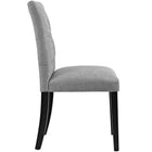 Modway - Duchess Bouton touffé Tissu Chaise à manger - Gris clair-Rembourrage en mousse dense