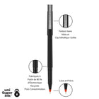 uni-ball - Stylos à bille roulante Roller - 0,5 mm - rouge  -Pointe fine de 0,5 mm