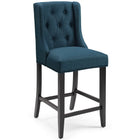 Modway - Baronet Tissu rembourré Tabouret de comptoir - Azure - Ensemble de 2-Rembourrage en mousse dense