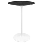 Modway - Lippa Rond de 28 po Faux marbre Bar Table, Blanc Noir-Table de bar moderne