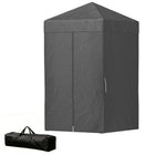 Outsunny - Tente auvent pliante compacte 4 pi l x 4 pi L - Auvent d'intimité portable UPF50+ - Gris foncé-Conçu comme une cabine d’essayage temporaire, une tente de douche ou un abri de toilette portable