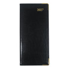 Brownline - 2027 agenda de poche hebdomadaire Executive avec reliure cousue – 6 7/8 po x 3 3/16 po – couleurs assorties – trilingue-Horaire de rendez-vous de 8 h a.m.
à 5 h p.m., à intervalles de 1 heure
du lundi au vendredi