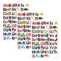 Ashley Productions - ASH40006-3 Mots illustrés ABC aimantés recto verso - 27 par ensemble - 3 ensembles-Idéal pour apprendre les lettres et les mots en classe ou à la maison.