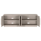 Hudson&Canal - Meuble TV Tillman pour téléviseurs jusqu'à 75" - Blanc aulne-Caractéristiques assemblage facile