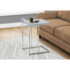 Monarch Specialties - 3639 Table D'Appoint - 25 po H/Gris Cimente/Metal Chrome-2