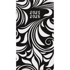 DateWorks - Planificateur de poche mensuel Élégance 2025-2026 - 3,5 po x 6,5 po - Anglais-Juin 2024 - Décembre 2026