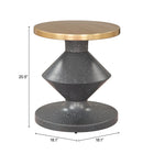 Zuo - Litar Table d’appoint - Multicolore-Garantie limitée de 3 ans