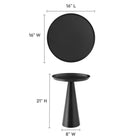 Modway - Maren Manche Table d’appoint - Noir-Plateau à rebord surélevé