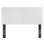 Modway - Milenna Chenal Touffé Tissu rembourré Tête de lit King/King de Californie, Blanc-Rembourrage en mousse dense