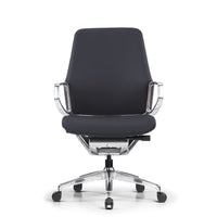 Nexten Pro - Chaise de bureau - Dossier haut - Noire-Chaise de bureau en cuir véritable haut de gamme