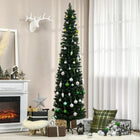 HOMCOM - Arbre de Noël Artificiel Crayon 7 Pieds pour Intérieur Maison Vert-L'arbre de Noël crayon est spécial et frais 