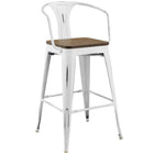 Modway - Promenade Tabouret de bar - Blanc-Tabouret de bar style café et bistro