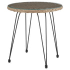 Manhattan Comfort - Ensemble de salon de patio moderne Antibes pour 2 personnes avec table d’appoint - beige et crème - ensemble de 3 pièces-23,62 po L x 22,05 po l x 31,5 po H