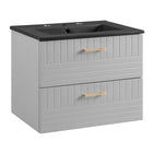 Modway - Daybreak 24" Vanette de salle de bain - Gris clair noir-Vanité de salle de bain moderne