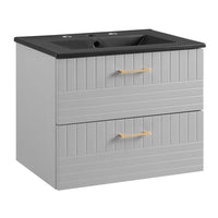 Modway - Daybreak 24" Vanette de salle de bain - Gris clair noir-Vanité de salle de bain moderne