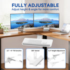 ShoppingAll - Plateau à clavier réglable sous le bureau avec tiroir coulissant de 25 po L x 9,8 po P - Blanc-Surface spacieuse : Convient aux claviers pleine taille avec espace pour une souris sur une surface de 25" x 9,8" - parfait pour les petits bureaux