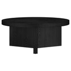 Hudson&Canal - Table basse ron Holm 91 cm (36 po) - Grain noir-La table est fabriquée à partir de matériaux MDF et PVC de haute qualité et durables