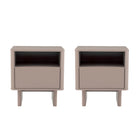 Manhattan Comfort - Ensemble de 2 tables de nuit modernes Ella 100 cm - Mocha-Table de nuit moderne pour chambre et salon lot de 2