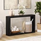 Hudson&Canal - Console Kellan 52" L - Grain noir-Finition en grain noir aspect bois