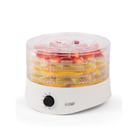 Commercial Chef - Déshydrateur alimentaire, thermostat réglable - blanc-5 plateaux circulaires pour déshydrater les aliments