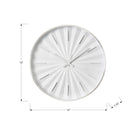 Monarch Specialties - 9114 Horloge Murale Rond de 12" - Cadre Blanc-Les aiguilles et les index dorés faciles à lire améliorent non seulement la lisibilité, mais ajoutent également une touche de sophistication à votre décoration murale