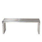 Modway - Gridiron Médium Acier inoxydable Banc - Argent-Pour un usage intérieur