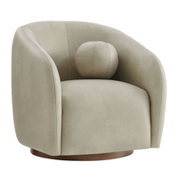 Modway - Holland Pivot Cuir végane Fauteuil - Monnaie-Fauteuil pivotant courbé