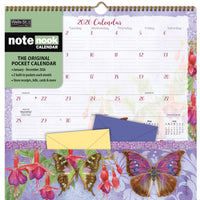 WSBL - 2026 Papillons Note Nook Calendrier mural Mensuel - 30,5 cm l x 30,5 cm H - Anglais-Format 12 mois (Janvier - Décembre 2026)