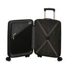 American Tourister - Rejoy Valise de Cabine Spinner - noir réel-La poignée de transport supérieure rétractable reste près de la valise pour la protéger contre les dommages