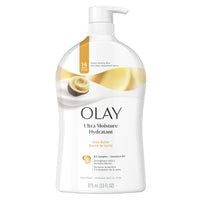 Olay - Nettoyant pour le corps ultra hydratant au beurre de karité - 975 mL-Dorlotez-vous quotidiennement : transformez visiblement votre peau en seulement 2 semaines grâce à notre nettoyant pour le corps ultra hydratant avec beurre de karité qui donnera à votre peau une sensation de douceur &une apparence saine
