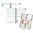 Staples - Agenda scolaire hebdomadaire/mensuel chiens 2025-2026 - 8 1/2 po H x 5 1/2 po l - noir/blanc - bilingue-Bilingue (anglais et français)