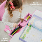 Mount-It! - Ensemble bureau et chaise pour enfants - Rose-Inclinaison du dessus de bureau : 40°