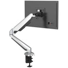 ShoppingAll - Support de moniteur à ressort à gaz simple avec bras pivotant - argent-Le bras peut accueillir un écran de 15 à 32 pouces, jusqu'à 17,6 lb/8 kg, avec un trou de montage VESA de 75 mm x 75 mm ou 100 mm x 100 mm.