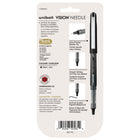 uni-ball - Stylos à bille roulante à aiguille Vision - 0,5 mm - Noir - paquet de 5-Les stylos à pointe micro avec encre de qualité archivistique sont parfaits pour les notes, les listes, les signatures et la tenue de dossiers