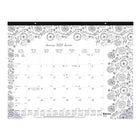 Blueline - 2027 Calendrier sous-main mensuel à colorier DoodlePlan - 22 po x 17 po - motif Botanica - bilingue-12 mois, de janvier à décembre