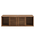 Modway - Render Fixation murale de 46 po Meuble téléviseur multimédia, Noyer-Stratifié lisse à grain de bois