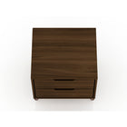 Manhattan Comfort - Table de nuit Rockefeller 20,08" style mid-century moderne à 2 tiroirs - Marron-Garantie limitée du fabricant de 30 jours