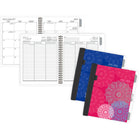 Staples - Agenda scolaire hebdomadaire/mensuel médaillons 2024-2025 - 6 7/8 po x 8 5/8 po - assorties - bilingue-Reliure à double spirale résistante aux accrocs et qui repose à plat pour une utilisation facile