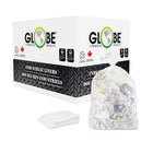 Globe Commercial - Sacs poubelle transparents pour chantier - 89 cm x 127 cm - Paquet de 50-Le dessus ouvert peut être attaché facilement