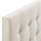 Modway - Emily Tissu tapis Tête de lit jumelée, Écru-7