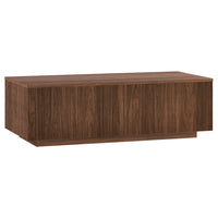 Hudson&Canal - Table basse rectangulaire Reyes 48" L - Noyer satiné-Un design contemporain moderne pour votre salon, votre bureau et plus encore