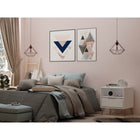 Manhattan Comfort - Table de nuit Rockefeller 20,08" style mi-siècle moderne à 1 tiroir - Blanc-Choisissez le design de votre poignée lorsque le produit est chez vous Option pour une poignée découpée ou un look affleurant