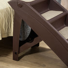 PawHut - Escalier pour chien pliable portable à 4 niveaux - brun foncé-Couleur : Marron foncé 