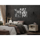 Manhattan Comfort - Table de nuit Rockefeller 20,08" style mid-century moderne à 1 tiroir - blanc cassé et naturel-Choisissez le design de votre poignée lorsque le produit est chez vous Option pour une poignée découpée ou un look affleurant