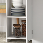 HOMCOM - Table à manger pliante à abattant avec tiroir et étagères de rangement pour 4-6 personnes - chêne-La surface revêtue de mélamine est facile à nettoyer 