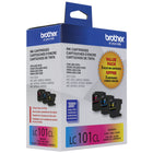 Brother – Cartouches d'encre couleur LC101 (cyan, magenta, jaune) - (LC1013PKS) - Paquet de 3-L’encre authentique Brother produit des impressions aux couleurs éclatantes et riches qui résistent à l’épreuve du temps.